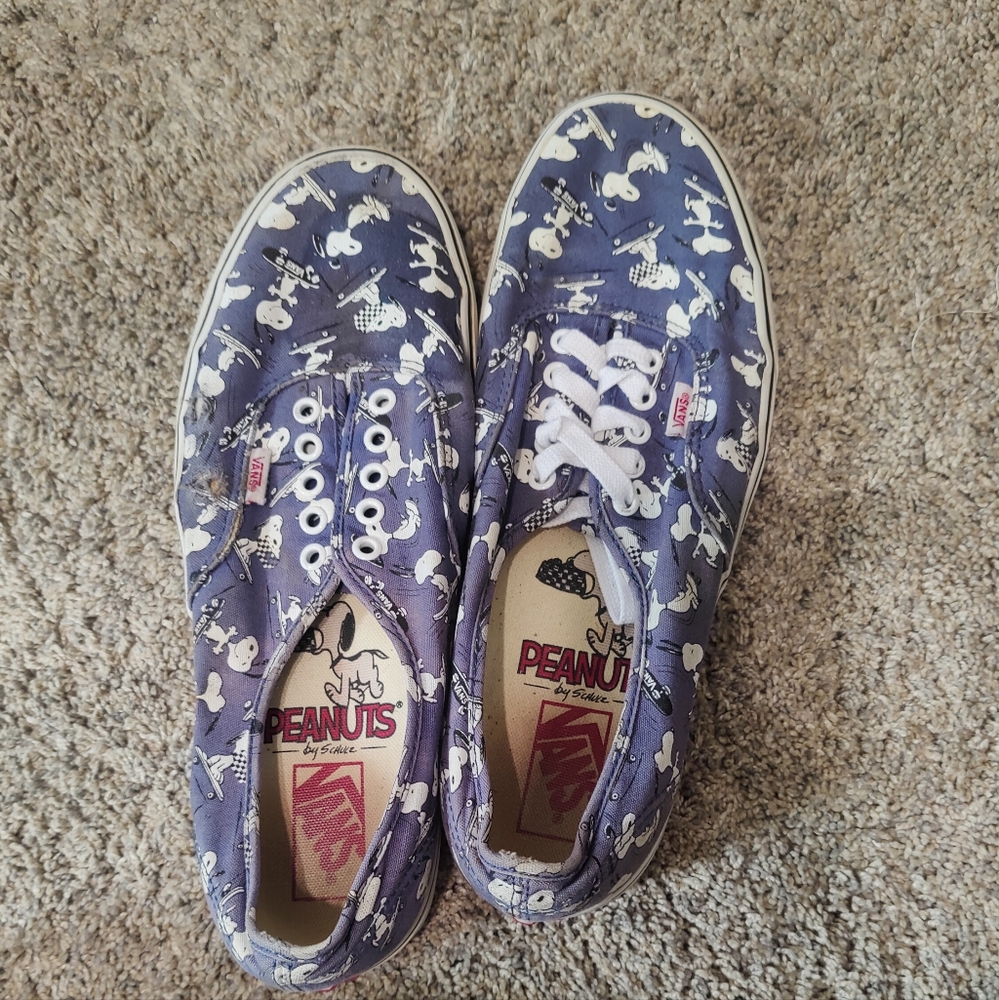 Vans Mens Peanuts Blue Sneakers